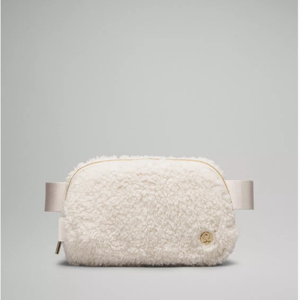 Lululemon Athletica White Fleece Crossbody Bag